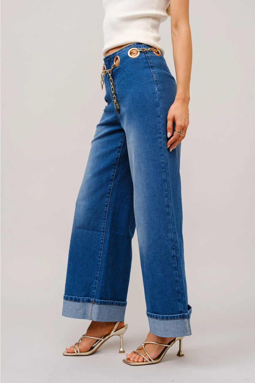 Wide Leg Denim Jeans