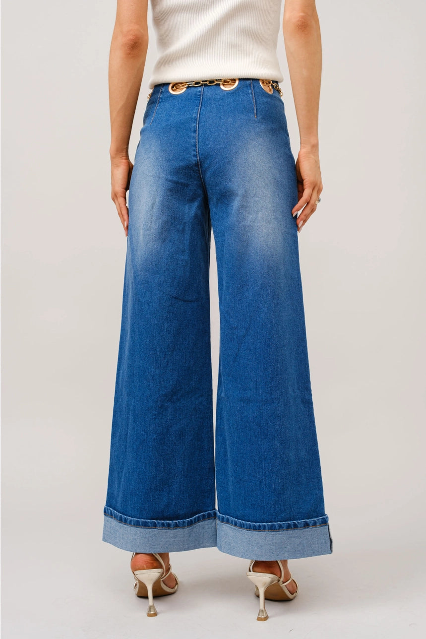 Wide Leg Denim Jeans