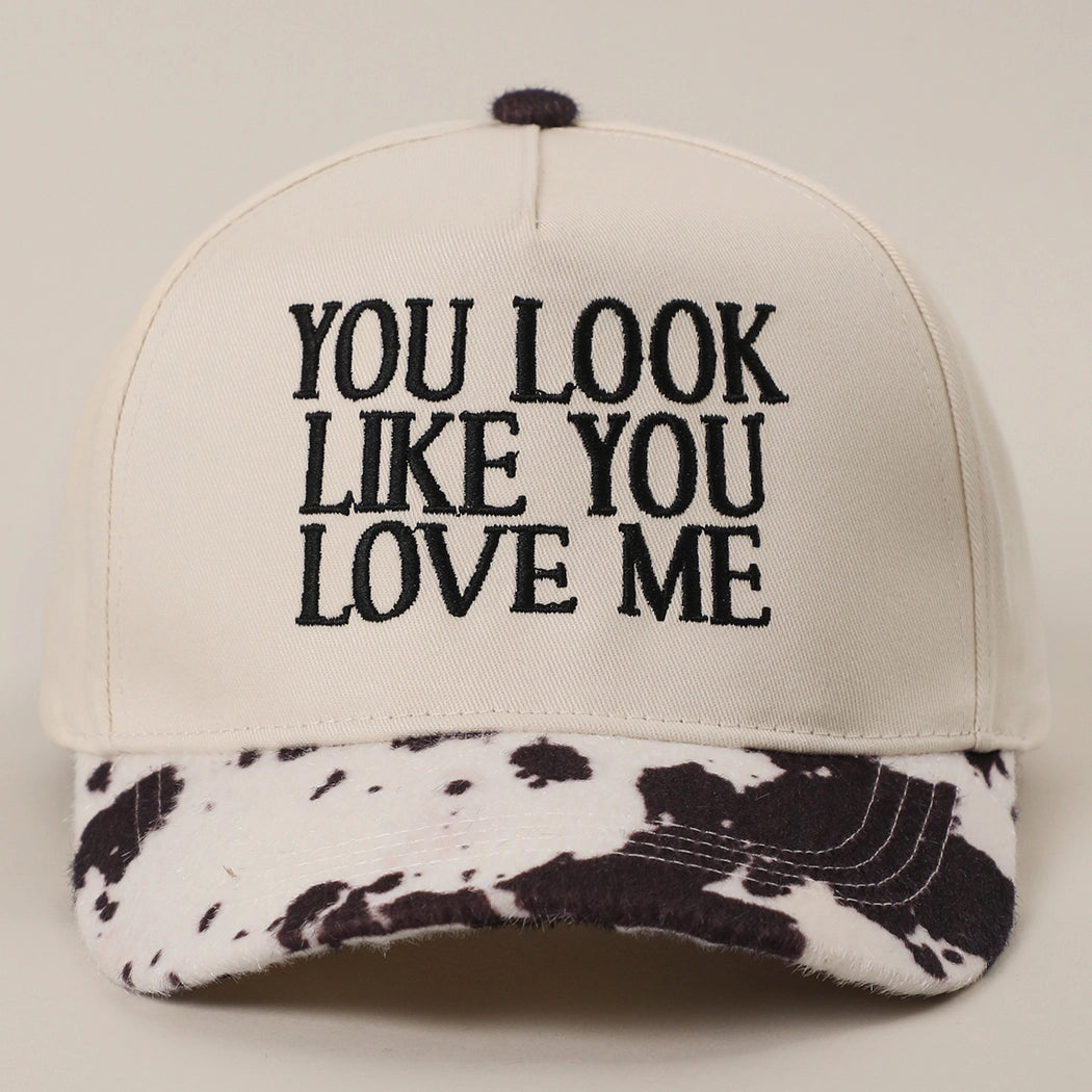 You Look Like You Love Me Animal Print Trucker Hat