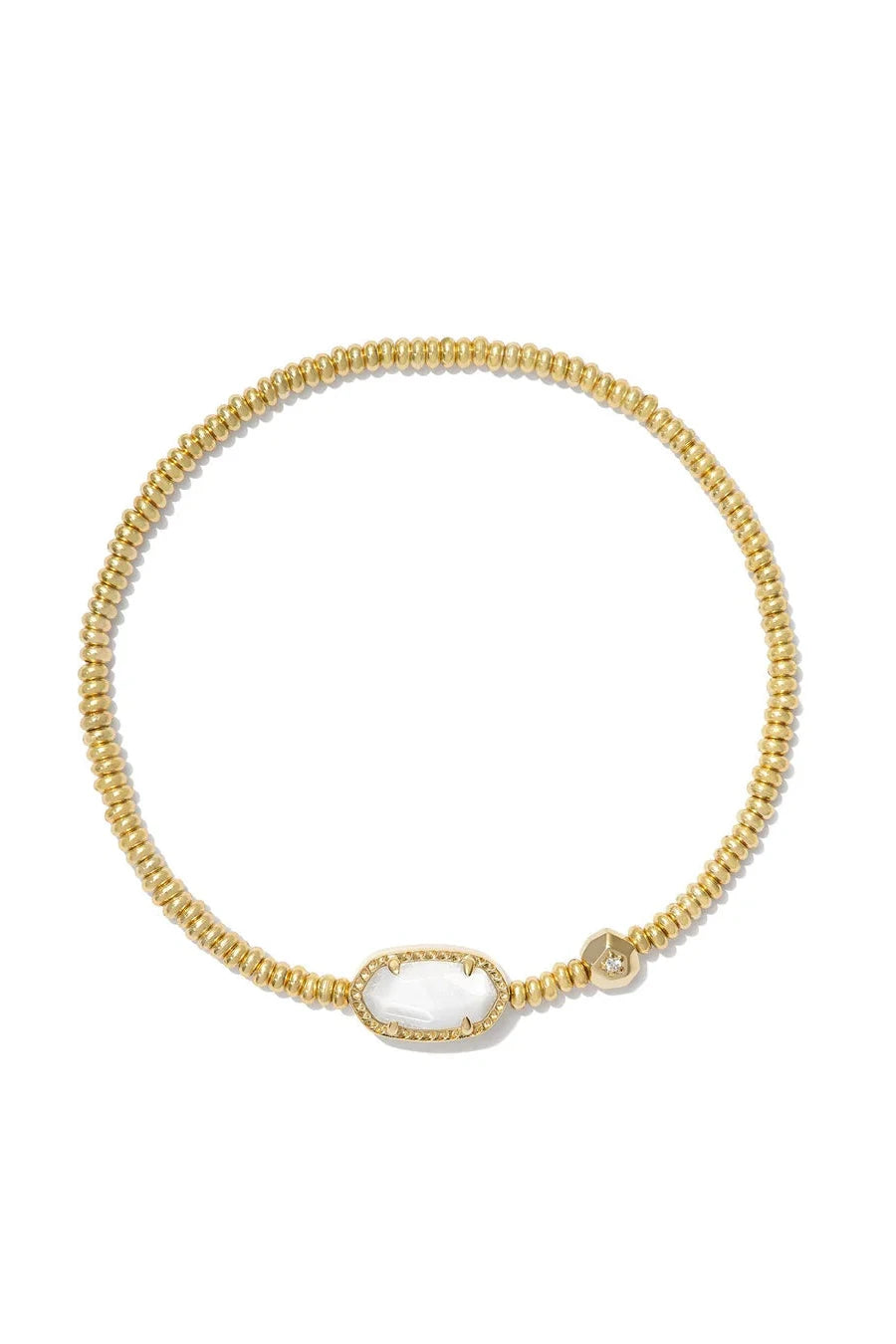 Grayson Gold Stretch Bracelet-White Mother-of-Pearl