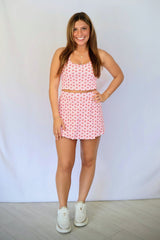 Cherry Gingham Athletic Top