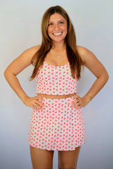 Cherry Gingham Athletic Skort