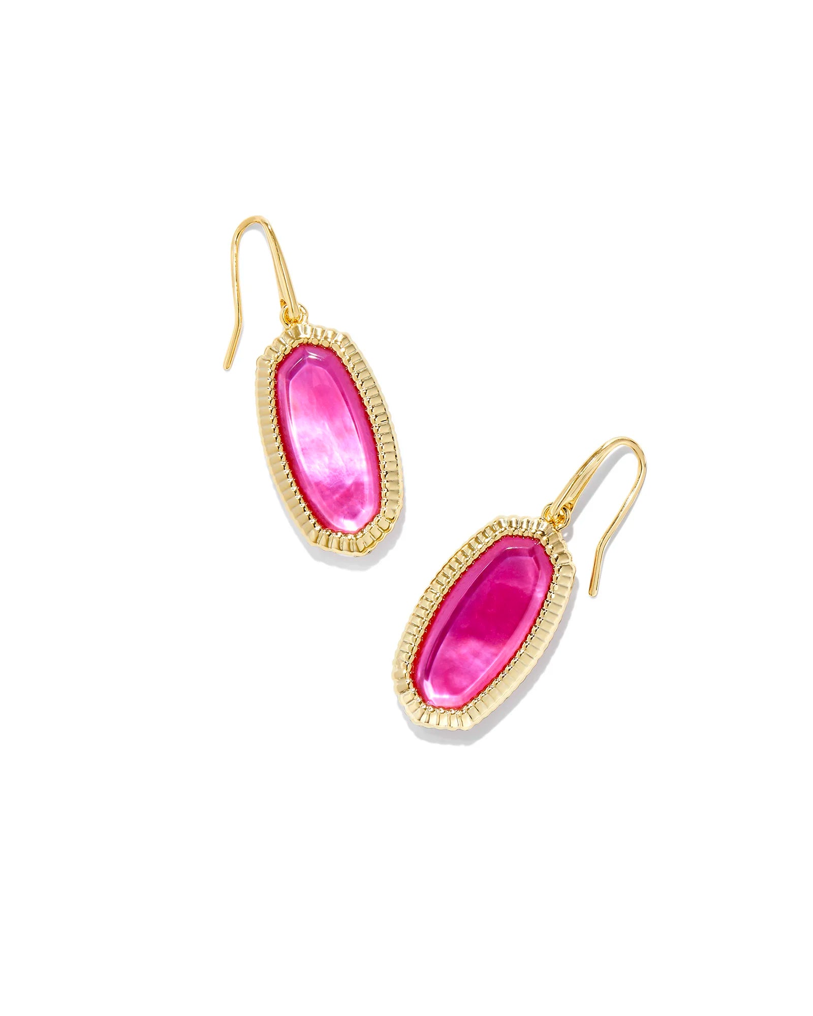 Dani Ridge Gold Frame Drop Earrings-Azalea Illusion