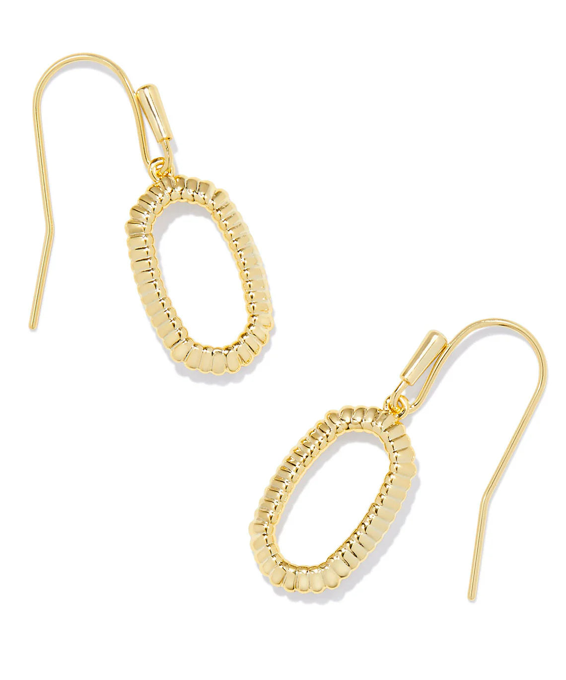 Lee Ridge Gold Open Frame Earrings