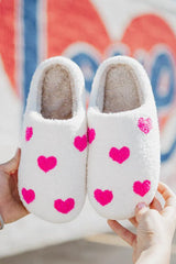 Pink Hearts All Over Slippers