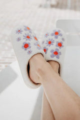 Lilac Daisy All Over Slippers
