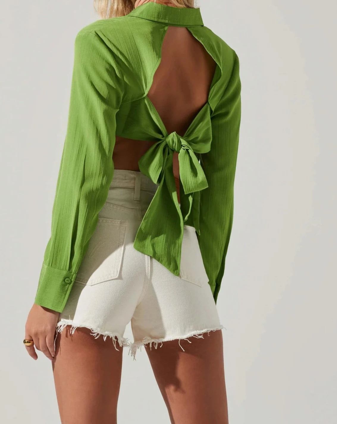 Romilda Button Up Open Back Top