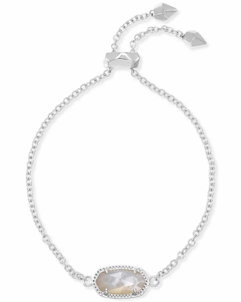 Elaina Rhodium Bracelet-Ivory Mother-of-Pearl